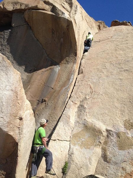 this route eats gear, great for the new crack leader