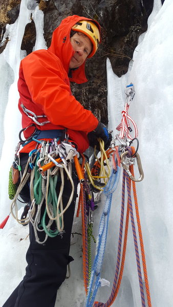 Tim Busting out a V thread to celebrate the first day of April.