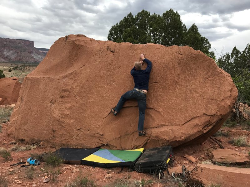 Moving through the crux.