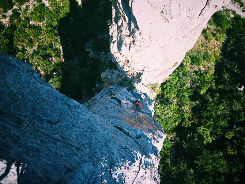 The final pitch from the saddle to the summit.