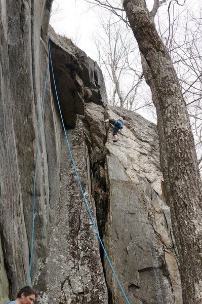 there is a 2nd set of laybacks if you don't know how to jam the 2nd crux