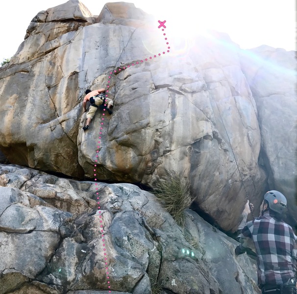 Top of the crux.