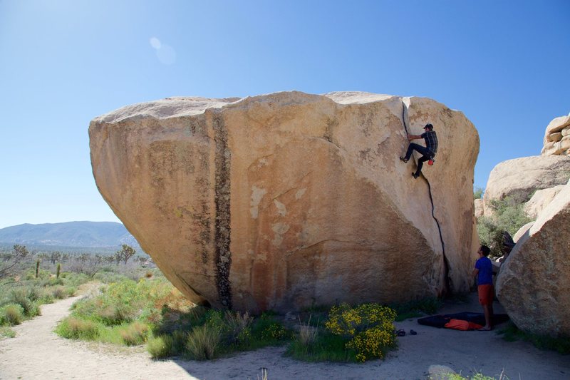 D on the boulder