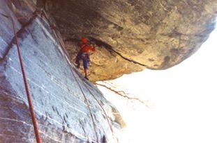 first attempt on day of discovery in 1980s. That block by my elbow is in flight!