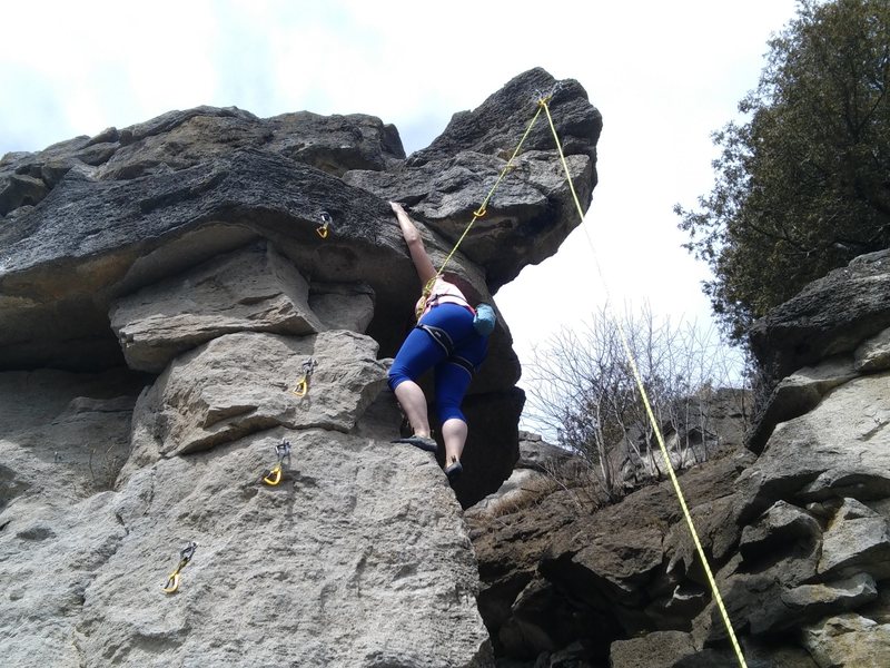 Rock Climb Hangover Overhang, Ontario