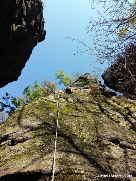 Blockgrat, start of pitch 1.