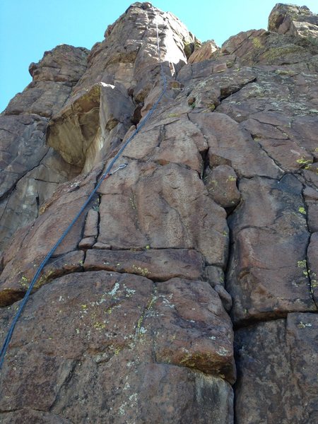 The route, shown by the rope.