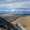 Looking down the summit ridge of Mt. Tuk with the Moab Valley beyond. October 2012