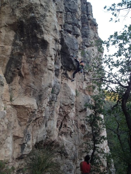 Ashley Freeman working it out.