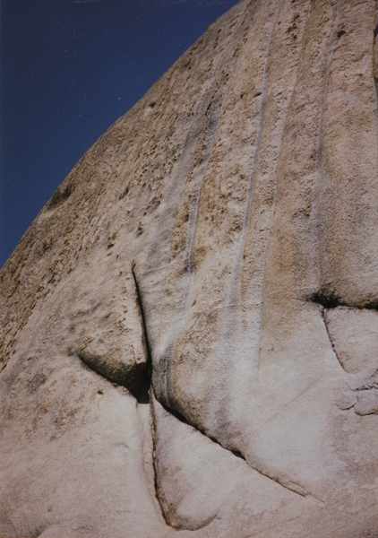 The hardest part of the upper wall low following the horns in between the top part of the X crack,