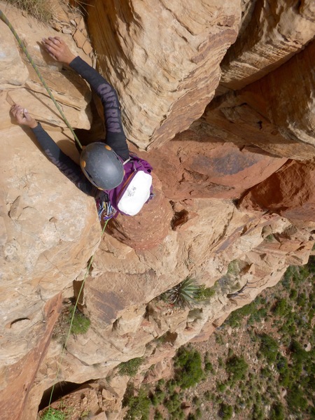 Giselle reaching above the final bulge on P3.