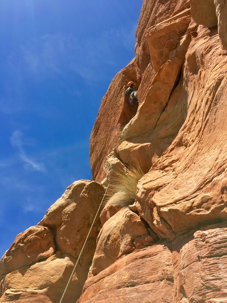 At the opening of the chimney on P2.