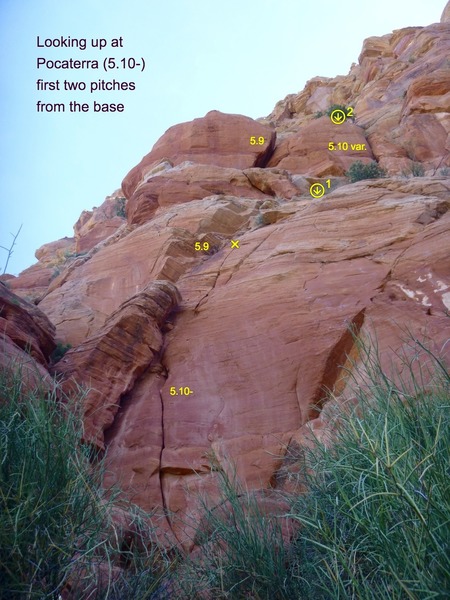 Looking up at the first half of Pocaterra from the base. Extremely foreshortened view.