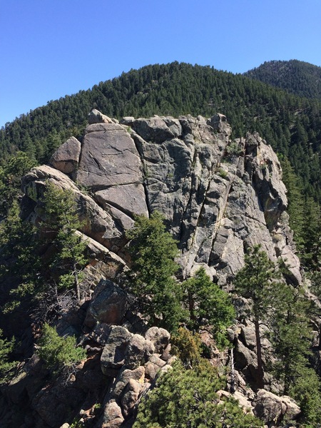 N. Face of the South Summit from the North summit.