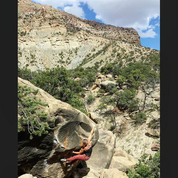 When you feel short on one of the shortest boulders at Joe's.
