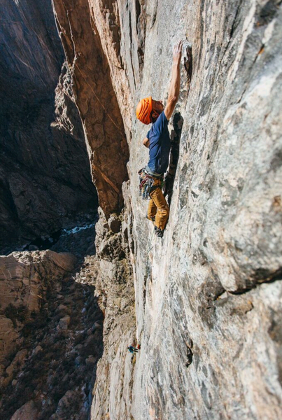 The move of the route. Spicy!
<br>
<br>
Photo by the talented Alton Richardson.