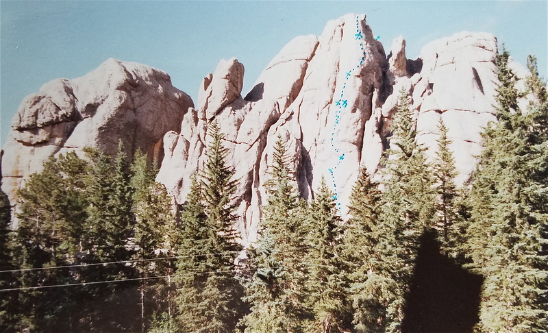 This is the line as I drew it on the photo after I got the pictures developed.