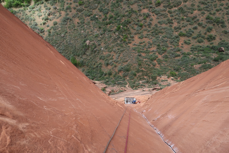 Looking down the grand dihedral after cleaning the pitch.