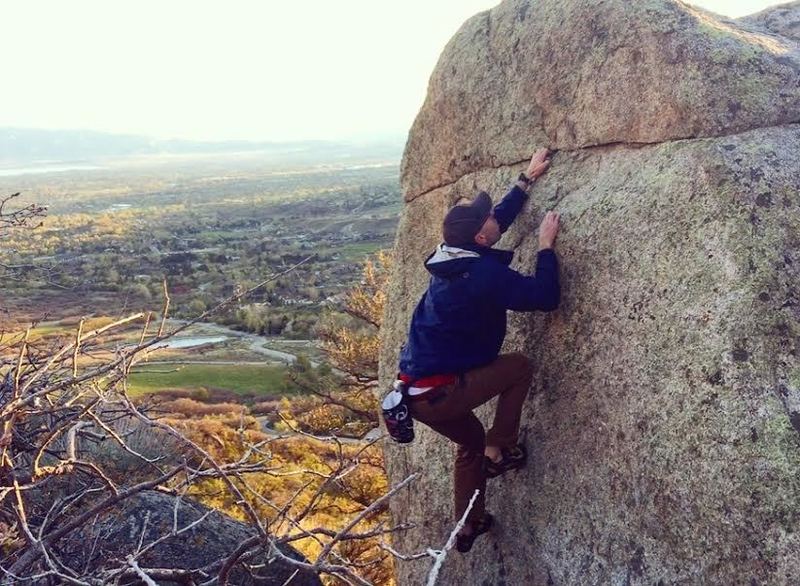 Shot of first ascent