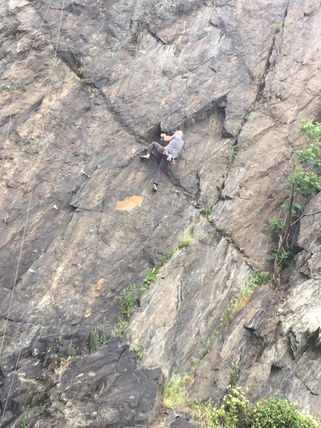 Sweet triangle alcove. Route gets progressively harder from here