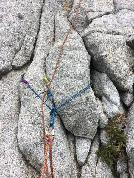 Gear beta for pitch 2 anchor. Mostly finger size pieces. I used .5 C4, #2 Metolius, and #6 Metolius.