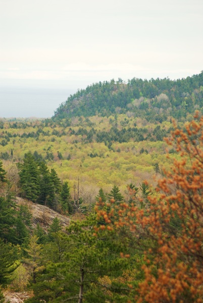 View from Ghost peak looking towards the lookout and Lake Superior