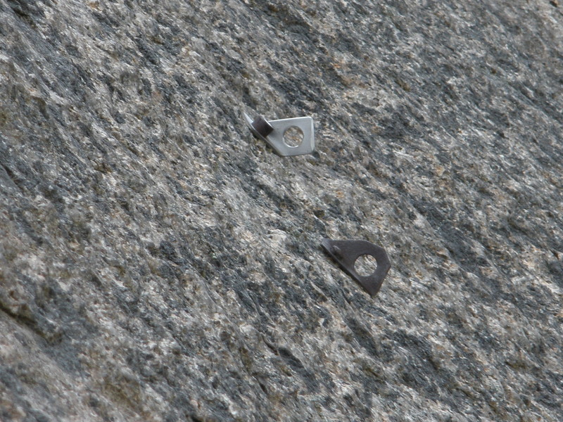The lower pair of bolts on the Last Wave