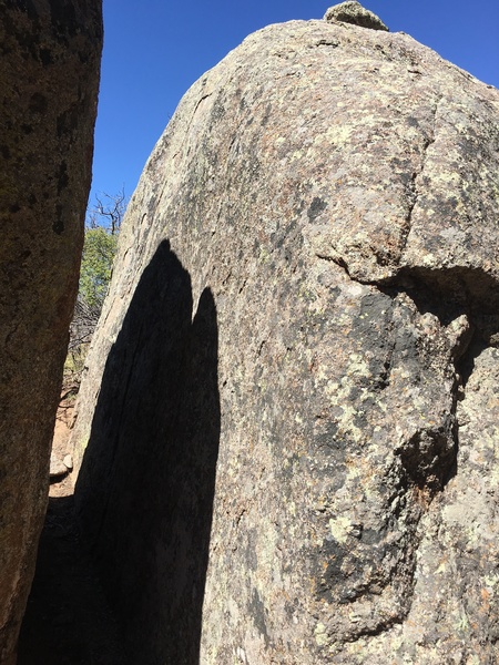 The corridor that Boulder C (on the right) and Boulder B (on the left) make.