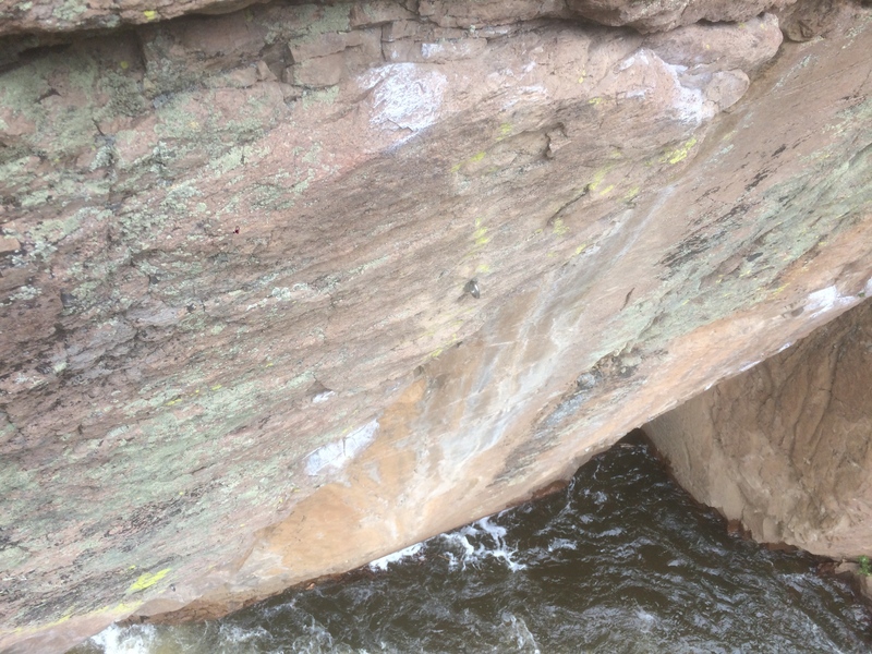Looking down at high water.