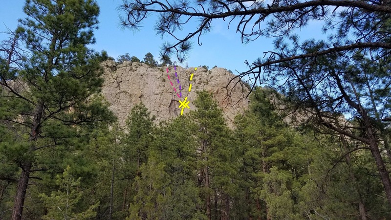 Packrat Dihedral  (5.6) Trad two pitches.