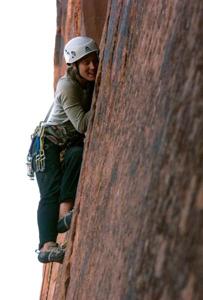 Jess Kilroy leading "Mouse Meat" 5.10+