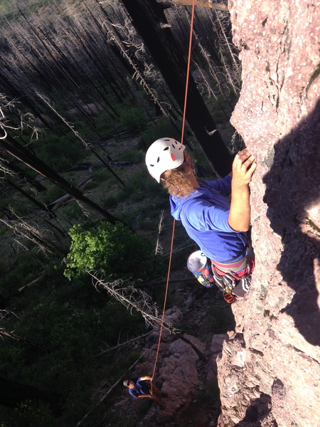 The preferred belay stance.