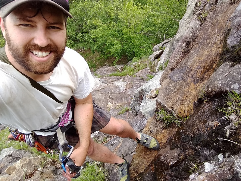 Rapping to clean p2 after the rope solo lead.