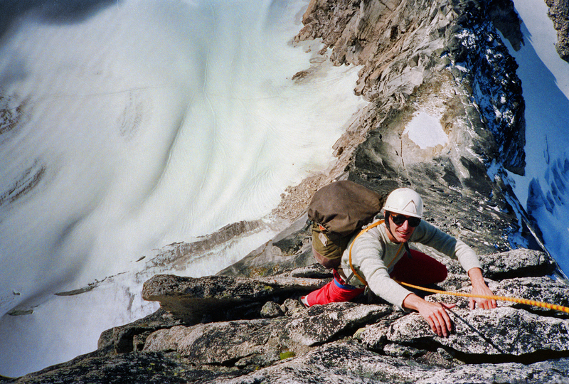 Francis follows on the fifth pitch of NE Ridge.