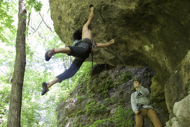 This would be generally thought of as "not allowed" by the climbing community when considering someone for a "clean send" of the route.