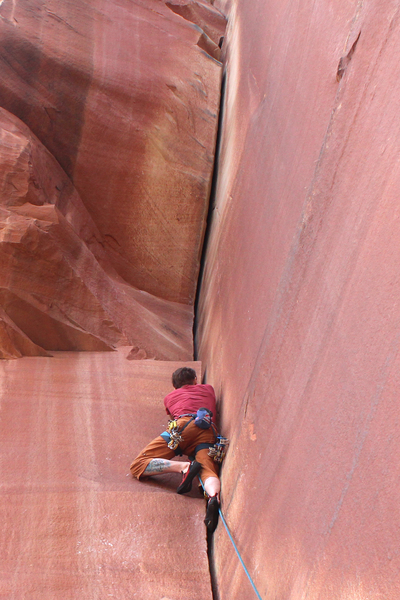 me approaching the steep