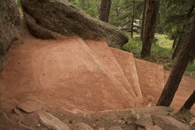 New staging area completed by FCC and OSMP during trail day on June 24, 2017.
