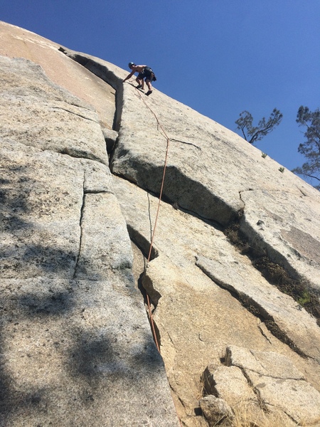 Climbing Easy Rider... kinda chossy mostly fun.