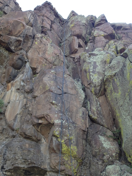 The route, shown by the rope.