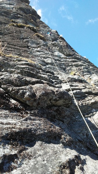 Long rope run on follow.