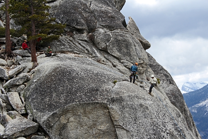The tree and bolts used to rap down to the Notch