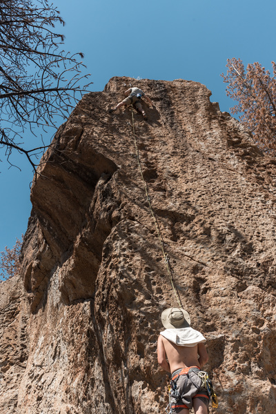 Finishing up Unknown (3rd), a fun warm up when the routes at Area 13 are quite crowded.
