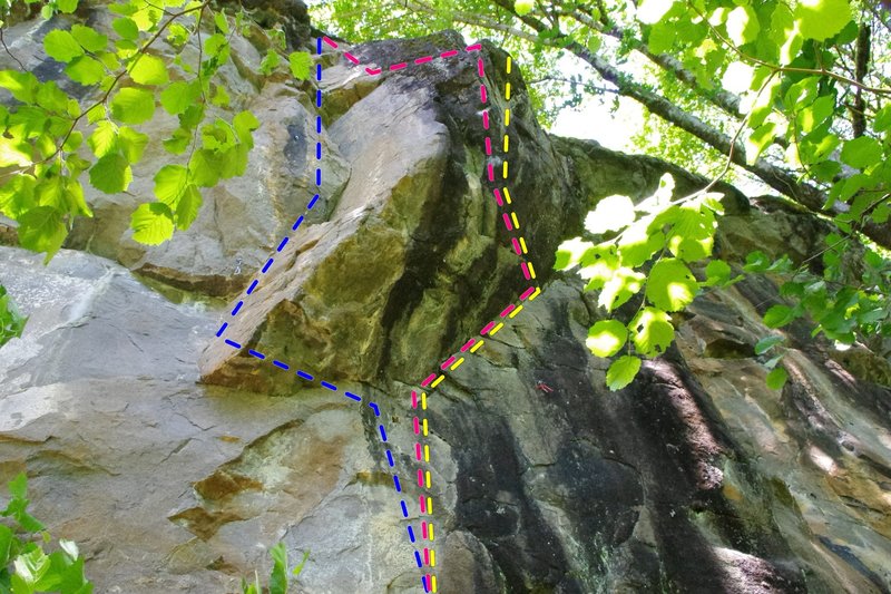 Route Topos
<br>
Blue: Wildlings
<br>
Magenta: Lazarus
<br>
Yellow: The Stasis Chamber