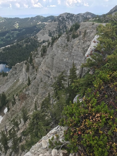 The Black Bess descent ridge in profile from the Pitch #4 Belay.