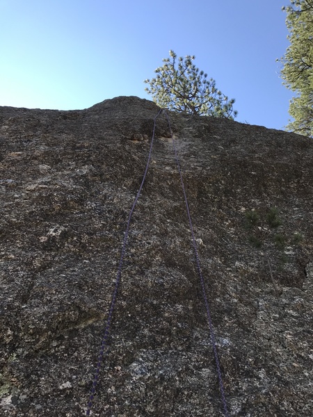 Thanks Brent 5.9. Worth doing only after you have climbed the other better routes on this face.