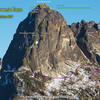 Route Overlay for NW Face.