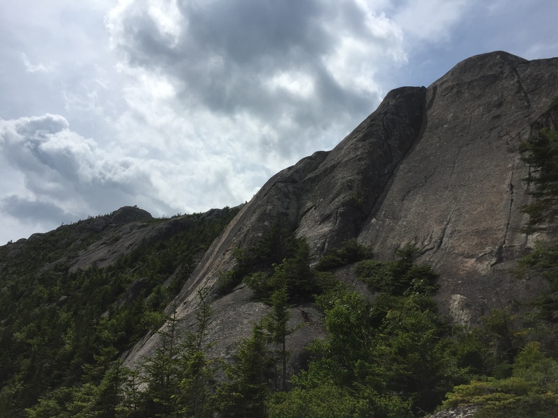 The Upper corner crack! Goes at about 5.7-5.8, hand sized the whole way. Photo taken at the top of the lower corner crack, which is very similar and longer.