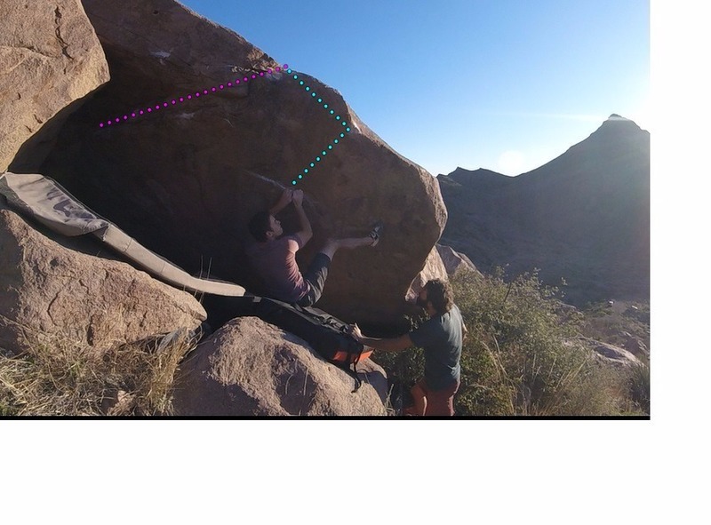 The set up for the two move wonder that is a descent v4.