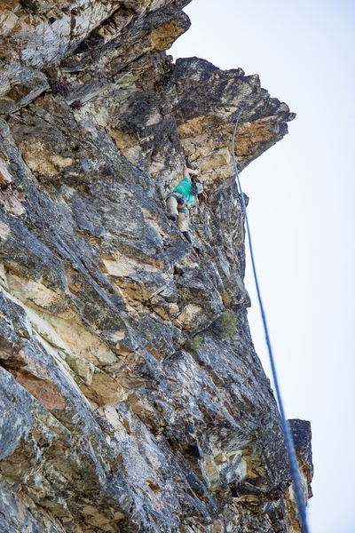 Sweet overhanging finish to both "Happy Trails"5.10c and "Overhung" 5.11d