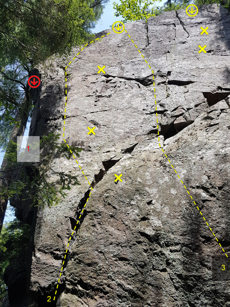 1. Closed Project 5.12
<br>
<br>
2. My First Left 5.10b
<br>
<br>
3. My First Right 5.8++